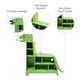 image 3 of Teamson Kids Wooden Dinosaur Shaped Kids Bookcase / Toy Organizer, Green