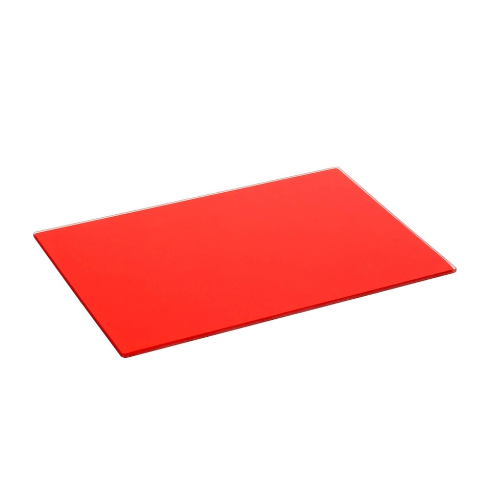 image 1 of Harbour Housewares Glass Placemats - 30 x 20cm - Red - Pack of 6 | Red | Red