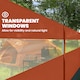 image 5 of Outsunny Camping Windbreaks with Clear Windows, 725 x 140cm | Orange | Orange, Khaki, Clear | 725 x 140 cm