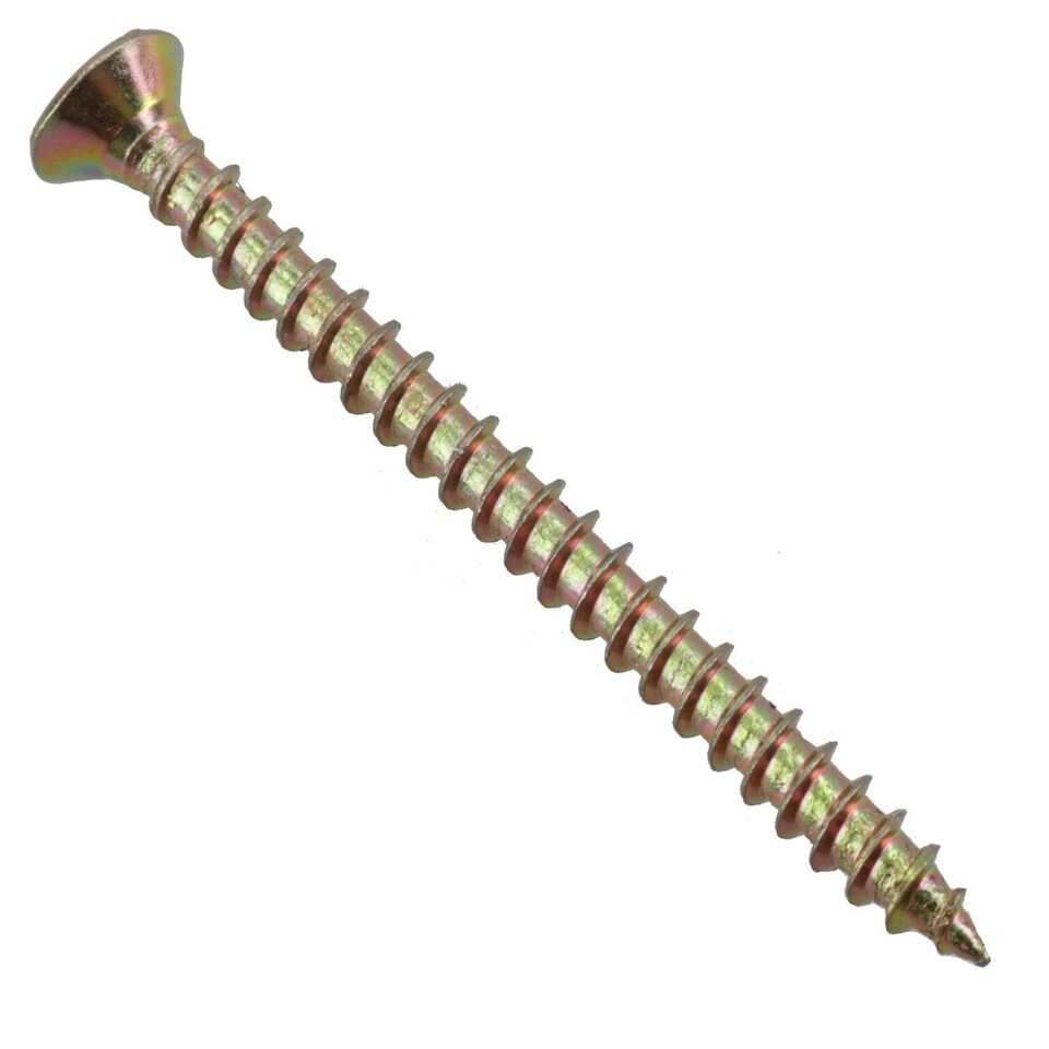 image 1 of 5 x 60mm Countersunk Screws And Wall Raw Plugs For Wood Concrete Brick 20pc