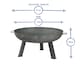 image 3 of Harbour Housewares Cast Iron Garden Fire Pit BBQ - 75cm - Grey