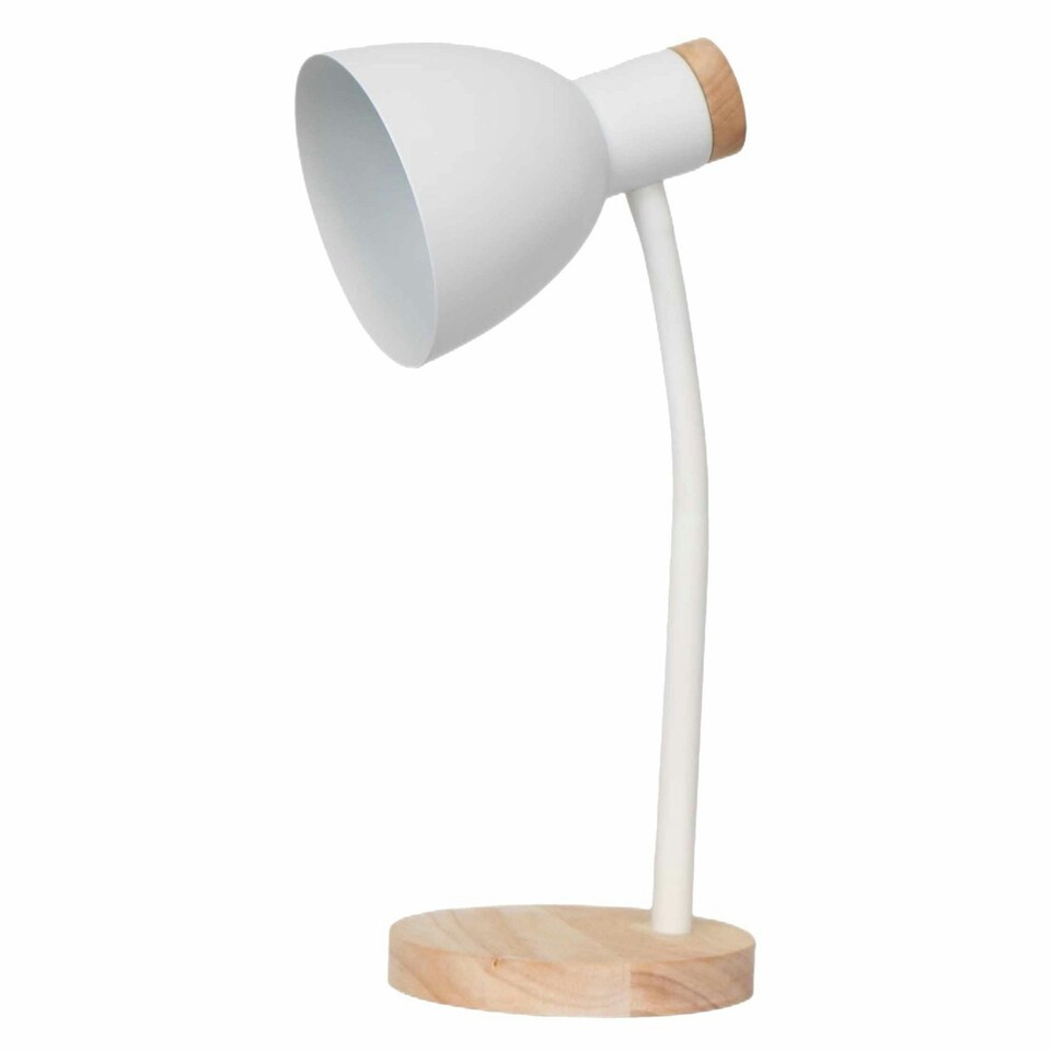 image 1 of First Choice Lighting Set of 2 Clark Natural Wood with White Table or Bedside Lamps White | Brown