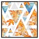 image 2 of Autumn geometrics with maple leaves (Picutre Frame) Brown | Oak | M