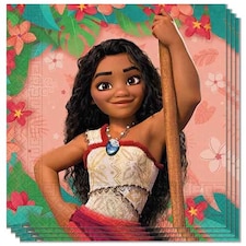 Moana II Sailing Spirit Disney Princess Paper Luncheon Napkins 2 Ply 33cm - Pack of 20 | Pink