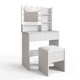 image 3 of Eva LED Dressing Table Set | White | White