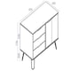 image 6 of Core Products Augusta Industrial Pine Sideboard 1 Door, 3 Drawers H73.6cm x W90.0cm x D43.0cm Brown