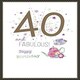 image 3 of Fabulous Age 40 Birthday Card