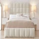 image 3 of 5ft King Size Ivory White,Ottoman Lift Up Storage Tall Headend Boucle Soft Fabric Upholstered Bed Frame