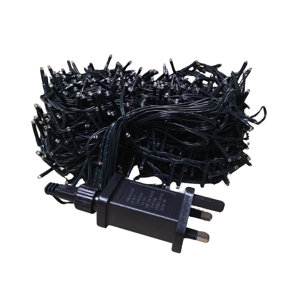 image 1 of 1000 LED 25m Indoor Outdoor Christmas Multi Function Mains Operated String Lights with Timer in Cool & Warm White