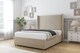 image 3 of Sloomy Devonshire Almond Coniston Divan Bed Base 2 Drawers Foot-End With 54 Inch Wingback Headboard | Cream | Almond | Super King | 1
