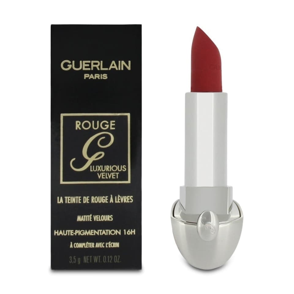 image 1 of Guerlain Rouge G Luxurious Velvet Matte Lipstick No.214 Flame Red N/A