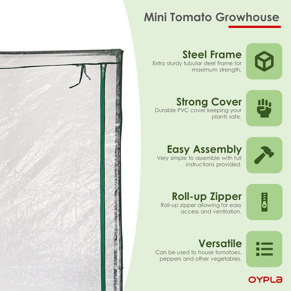 image 1 of Mini Growbag Tomato Growhouse Garden Greenhouse with PVC Cover