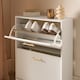 image 3 of OHS Ribbed 2-Drawer Shoe Cabinet Flip Down Hallway Storage Unit