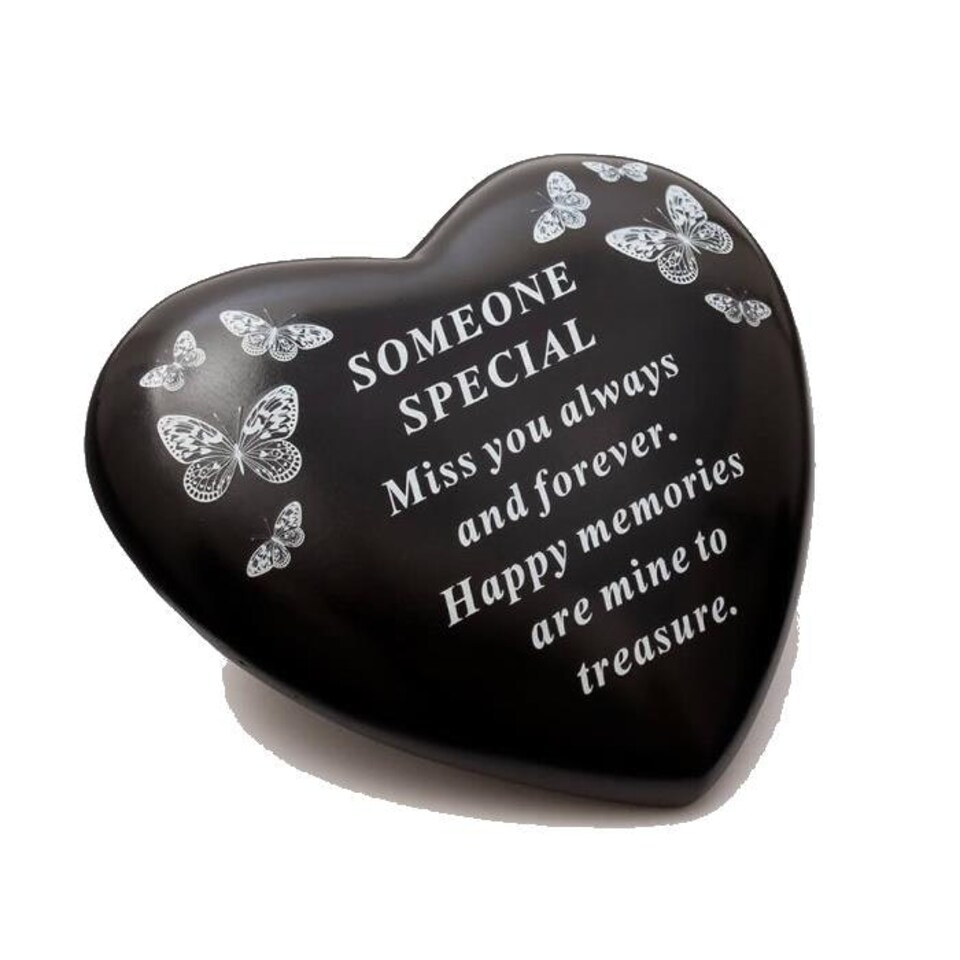 Black Butterfly Heart 16x15cm - Someone Special DF19153-P