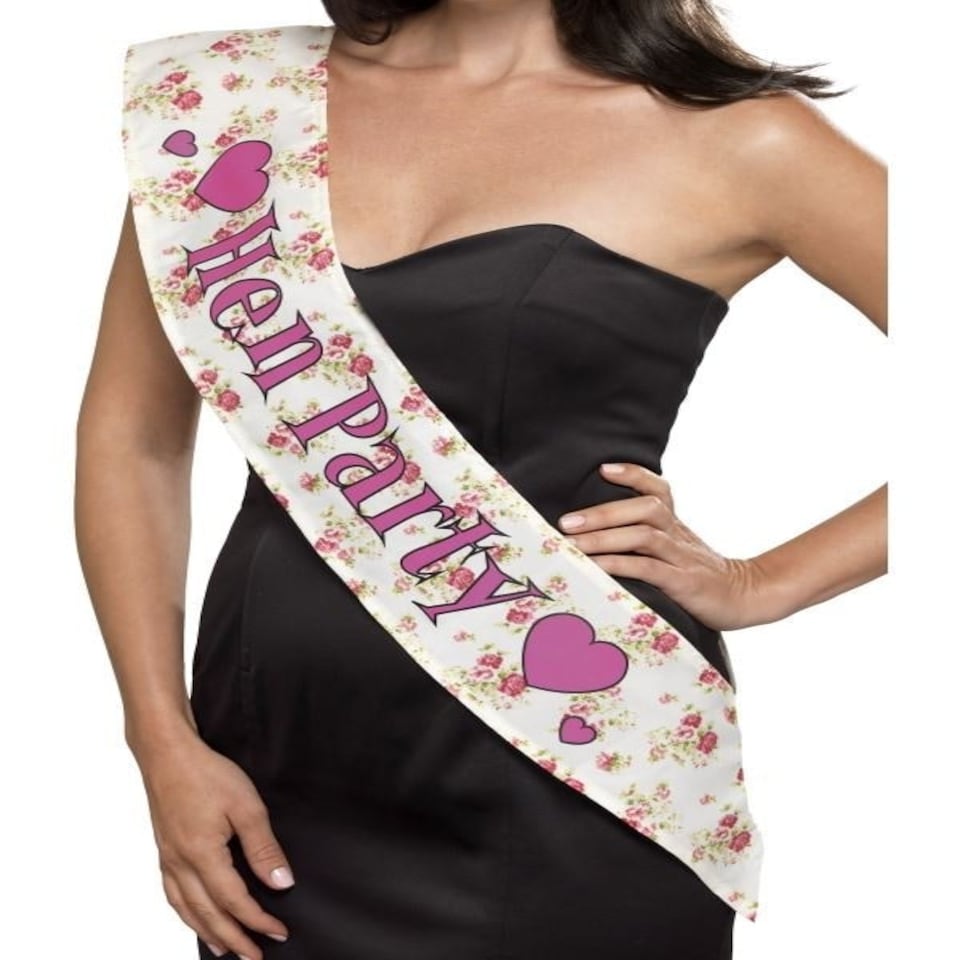 Deluxe Vintage Hen Party Sash - Pink - 41573 One Size