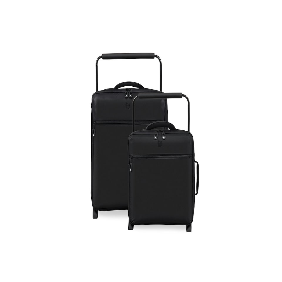 image 1 of IT Luggage Atmospheric Black 2pc Suitcase Set Black