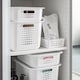 image 4 of SmartStore Recycled Storage Box & Plastic Lid, White | White