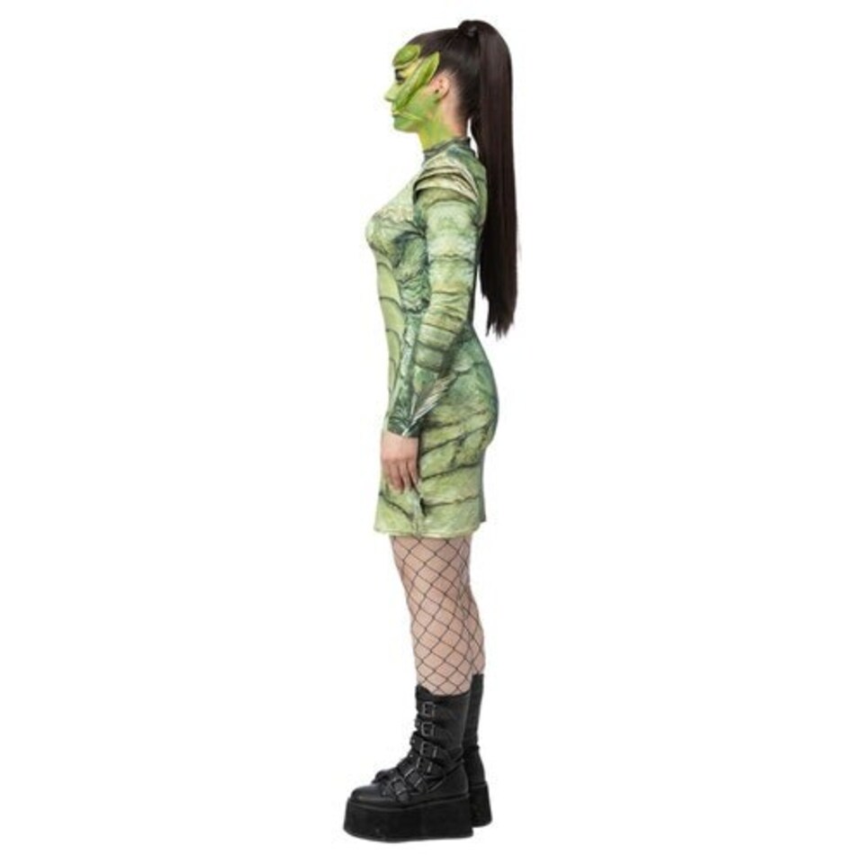 image 1 of Creature From The Black Lagoon Universal Monsters Fancy Dress Costume Ladies Large - UK 16-18 | Multi | 16