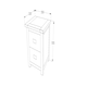image 6 of Boston, 2 Drawer Petite Bedside Cabinet Brown