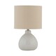 image 2 of First Choice Lighting Set of 2 Tuscan White Ceramic Lamps with Natural Linen Shade White | Brown