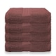 image 1 of OHS 4 x Luxury 100% Cotton 500GSM Bathroom Face Cloth Towel Red | Burgundy | Face cloth