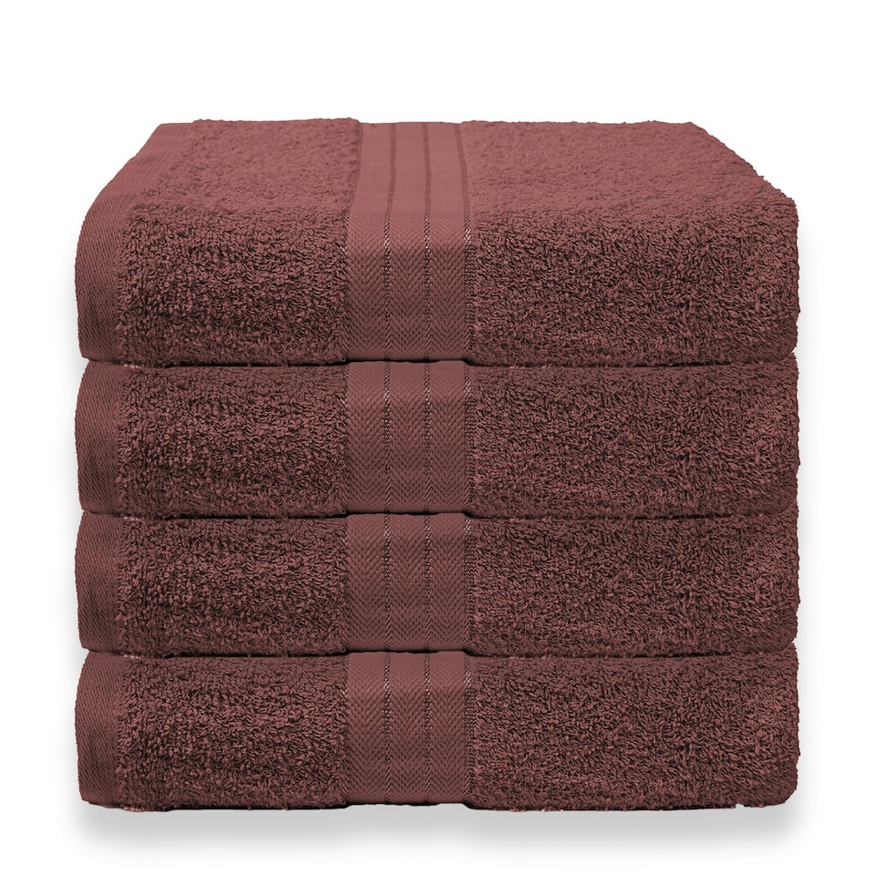 image 1 of OHS 4 x Luxury 100% Cotton 500GSM Bathroom Face Cloth Towel Red | Burgundy | Face cloth