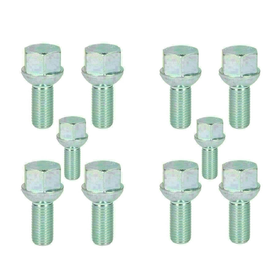 image 1 of 10 Pack M12 x 1.5 Trailer Wheel Spherical Bolt for Ifor Williams Indespension