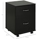 image 7 of HOMCOM Pedestal Office Mobile Filing Cabinet 2 Drawer Black