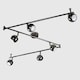 image 3 of ValueLights Retro Adjustable 6 Way Eyeball Black Chrome Ceiling Spotlight