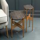image 3 of Interiors by Premier Set of 2 Round Side Table Gold
