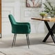 image 5 of Carrara Velvet Dining Chairs - Set of 2 - Green