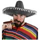 image 7 of Adult Black Pom-Pom Sombrero – Fancy Dress Mexican Hat | Black | 3