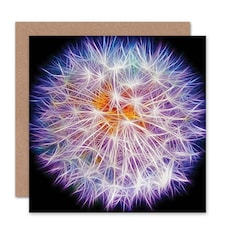 Dandelion Flower Pappus Nature Macro Photography Birthday Card