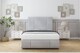 image 1 of Sloomy Lisbon Silver Naples Divan Bed With Mattress No Drawers With 54" Floor Standing Headboard & 12" Matching Footboard 4'6 Double | Silver | Silver | Double | 1