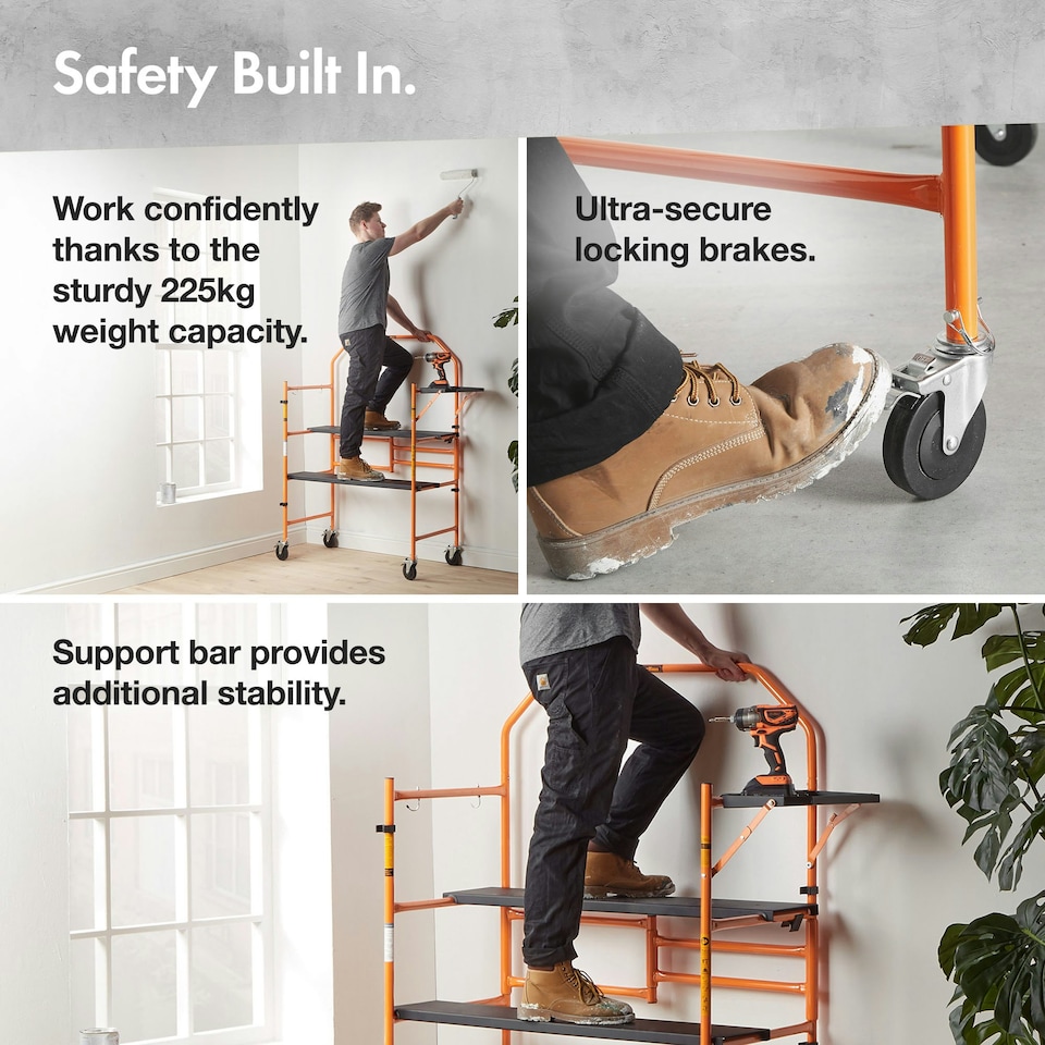 image 1 of VonHaus Mobile Work Platform with Wheels for Easy Transportation