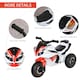 image 4 of HOMCOM Kids Ride-On Police Bike 3-Wheel Vehicle w/ Music Lights 18-36 Mths