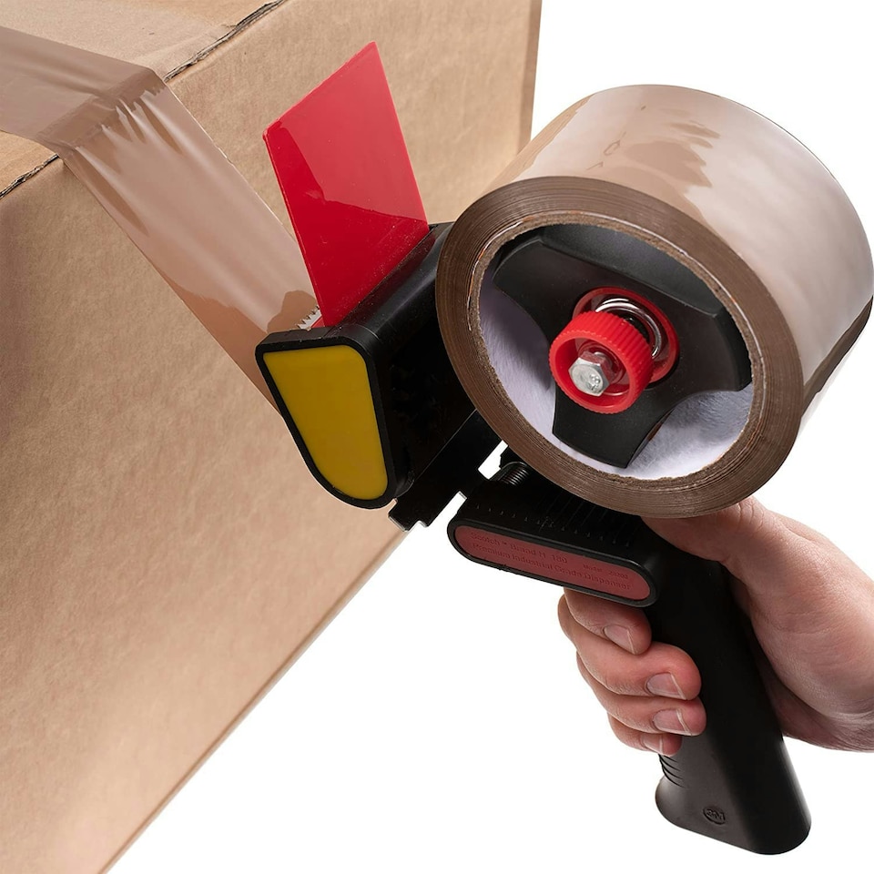 image 1 of Straame Pack of 6 Heavy-Duty Brown Packaging Tape, Strong Adhesive, (48mm x 66m)