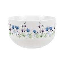 Blue & Purple Floral Ceramic Bowl