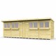 image 1 of 20 x 8 Feet Pent Summer Shed - Wood - L231 x W589 x H201 cm Brown
