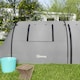 image 9 of Outsunny 3-4 Man Camping Tent, Large Family Tunnel Tent with Bedroom and Living Room, 3000mm Waterproof, Portable with Bag, for Fishing Hiking Festival, Grey | Grey | Grey