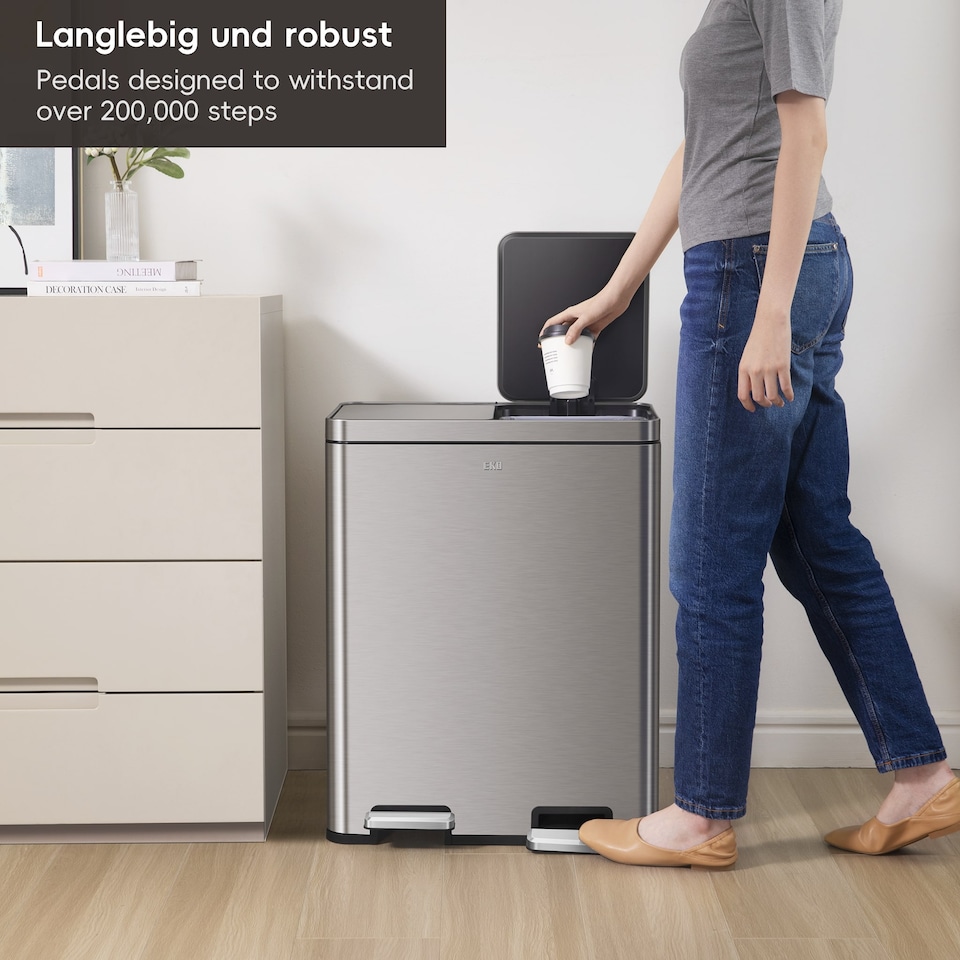 image 1 of Edison Recycler 30L+30L | Silver | Stainless Steel | 60L