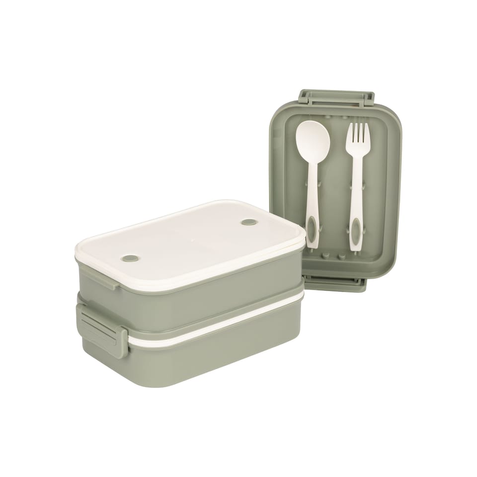 image 1 of Trespass Bento Lunch Box | Green | Dark Olive | One Size | 1