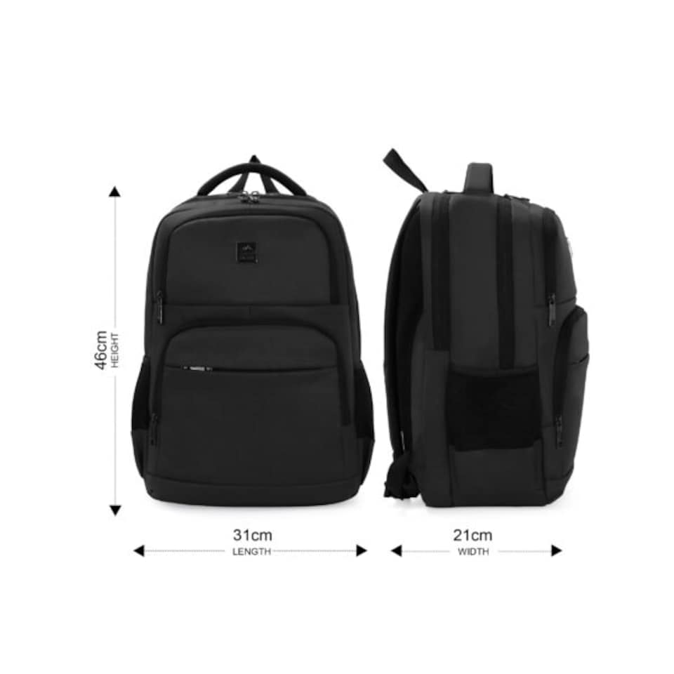 image 1 of Durable Laptop Backpack with Smart Organisation and Travel-Friendly Design - Black