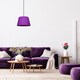 image 6 of Traditional 30cm Purple Linen Fabric Drum Table/Pendant Shade 60w Maximum | Purple | Purple | 1