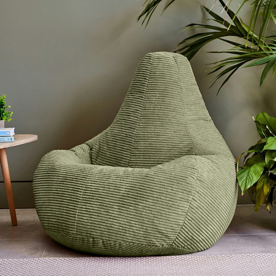 image 1 of icon Dalton Medium Beanbag Corduroy Sage Green Green