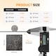 image 3 of NOVECRAFTO Self Adhesive Vinyl Floor Tiles - 12x12 in (30.5x30.5cm) - Waterproof 1.5mm Thick Peel & Stick Flooring - Luxe Marble Effect for Kitchen | Black | 0.9 sqm