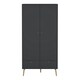 image 2 of Cumbria Wardrobe with 2 Doors + 2 Drawers Dark Grey