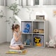 image 2 of ZONEKIZ Toy Organiser with Two Non-Woven Fabric Drawers for Bedroom - White | White | 61.8 x 29.9 x 61.8cm