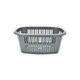 image 1 of TML Rectangular Laundry Basket - Silver - 50L