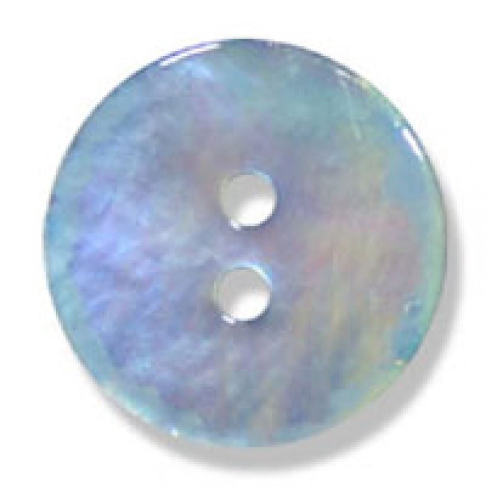 Trimits Pale Blue Round Dyed Agoya Shell Buttons for Dressmaking - 24mm - per value pack of 50